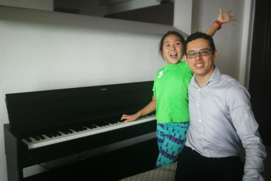 Profesor y alumna
